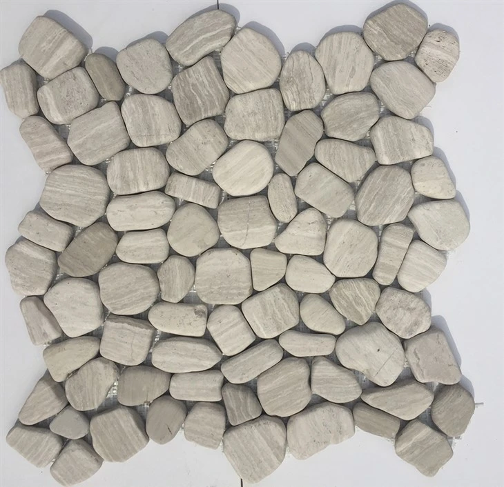 Pebble Mozayik mab bèj ak venn an bwa JRSM-026